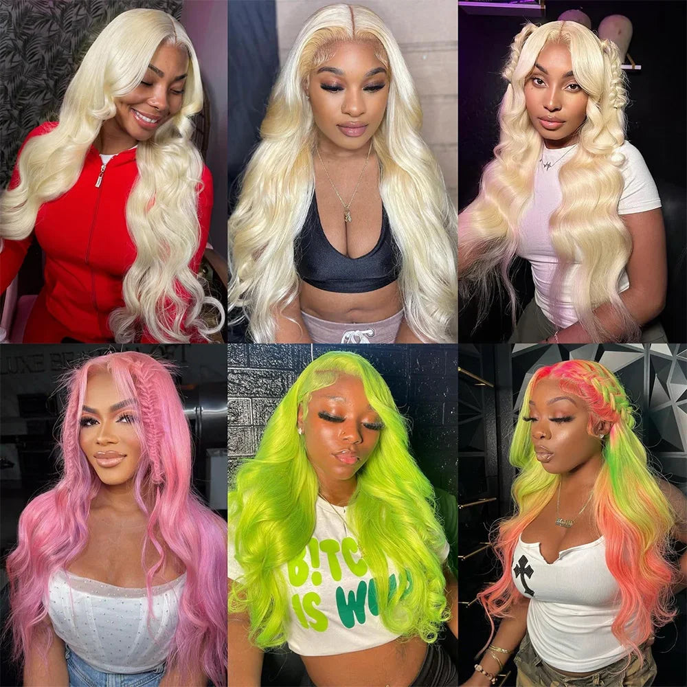 613 Body Wave Human Hair Front Wig For Black Women 13x4 13x6 Hd Transparent Lace Pre Plucked Honey Blonde Brazilian Frontal Wig