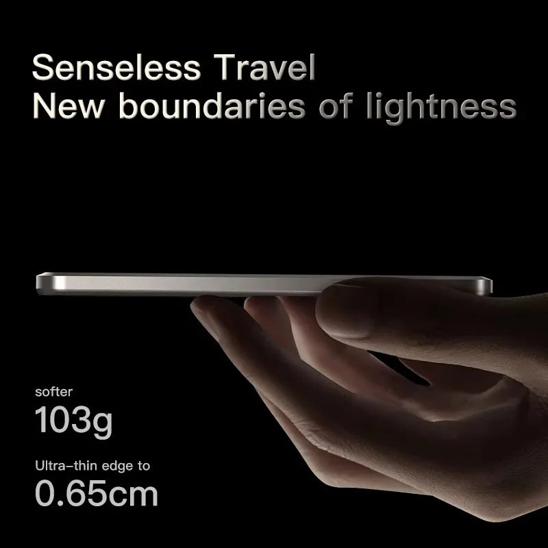 Portable travel Thin 0.65cm Magnetic Metal Wireless Charger 5000mAh Bi-directional Fast Charge PD20W Power bank External battery