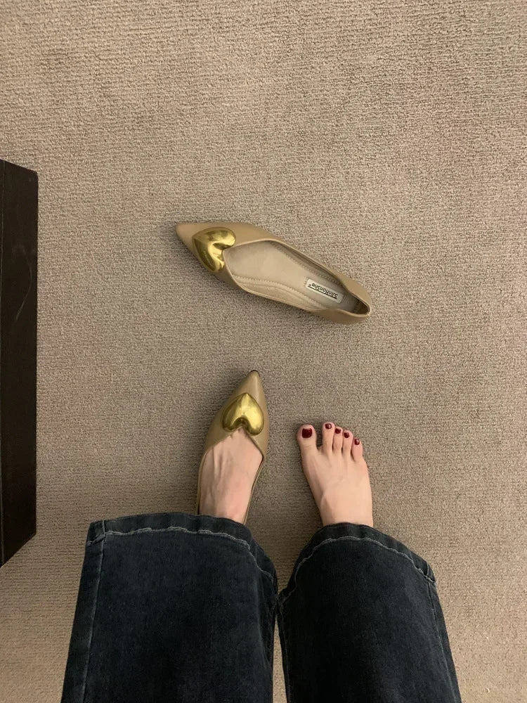 Elegant Black Flat Bottomed Single Shoes For Women New Spring Autumn/Winter French Style Soft Bottomed Comfortable Commuting Sho