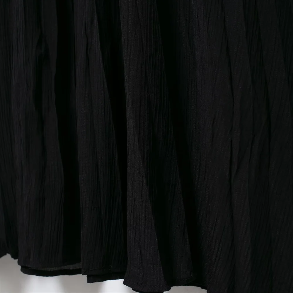 PB&ZA2024 Autumn New Women's Clothing Style Slimming Asymmetric Knitted Coat Small Folded Splicing Skirt Set