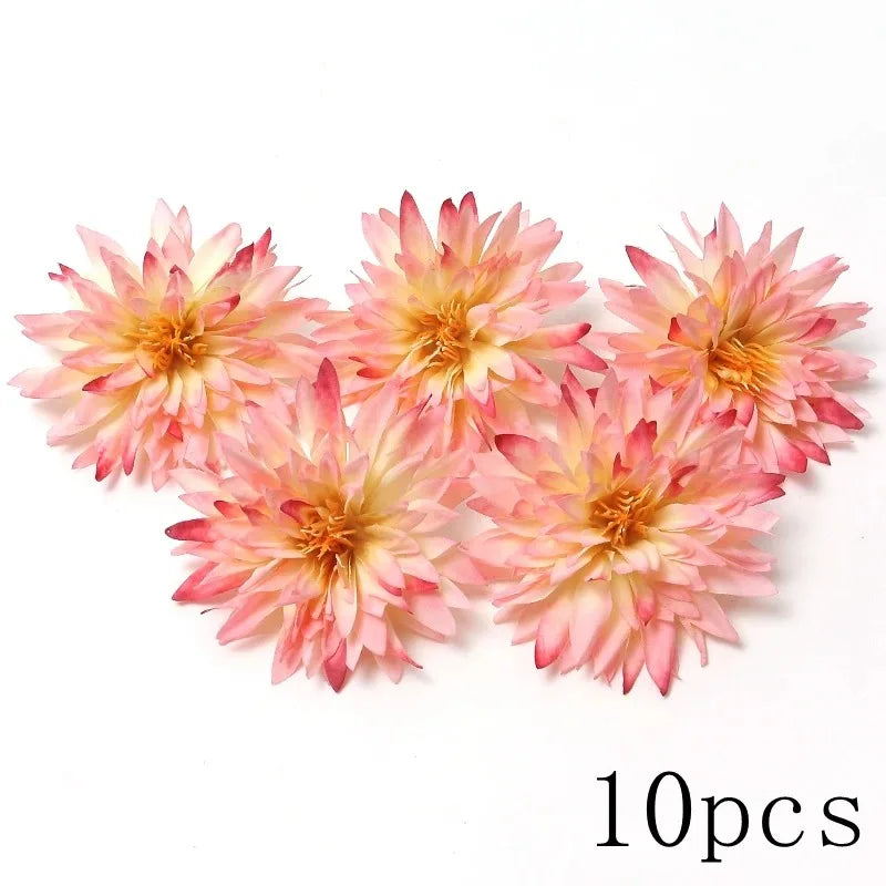 Pink Artificial Flowers Head For Wedding Home Room Decor DIY Fake Flowers For Decoration Birthday Party Craft Wreath Decoration
