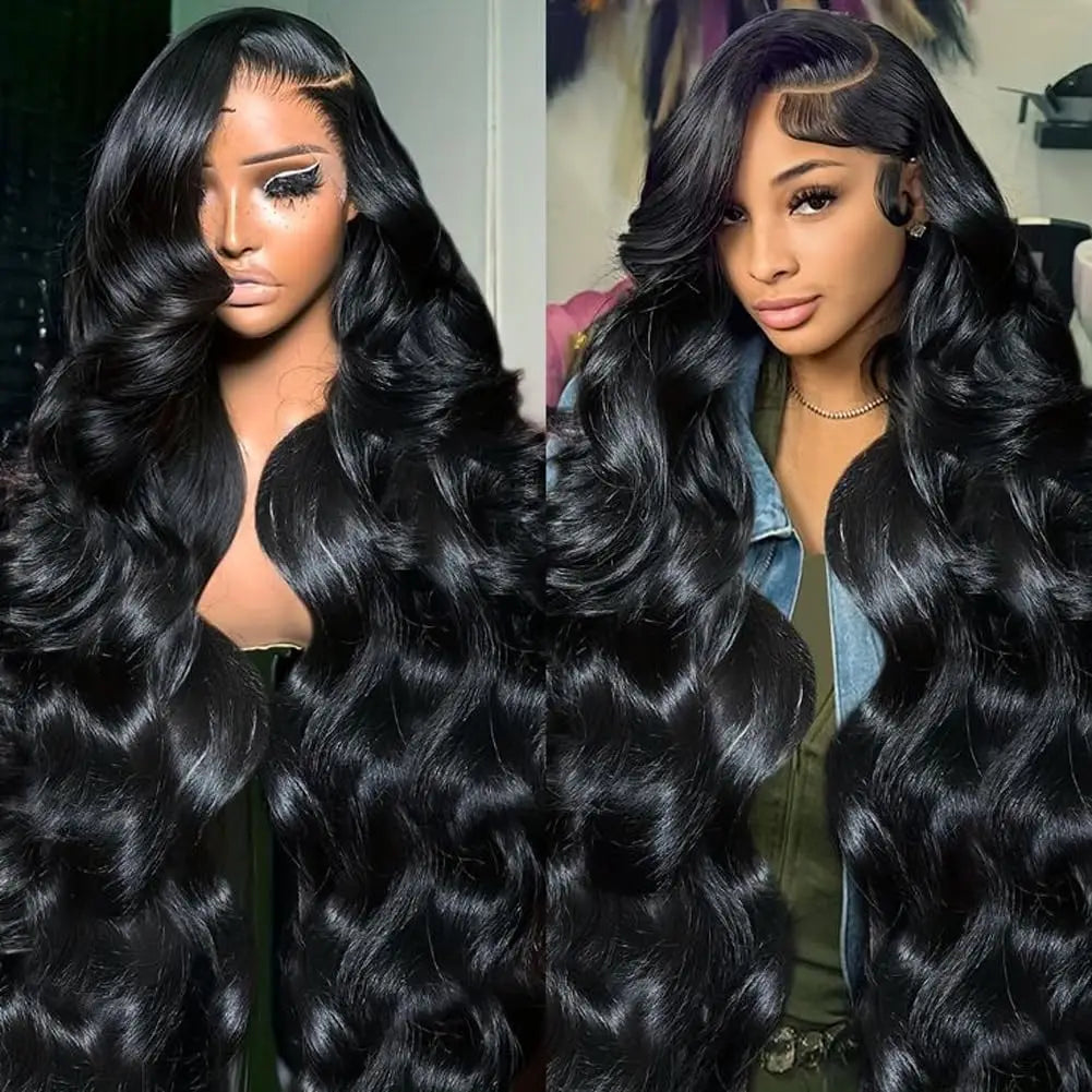 250% Body Wave 13x6 Hd Transparent Lace Front Wigs Human Hair Wig Brazilian 40 Inch Water Wave 13x4 Lace Frontal Wig For Women