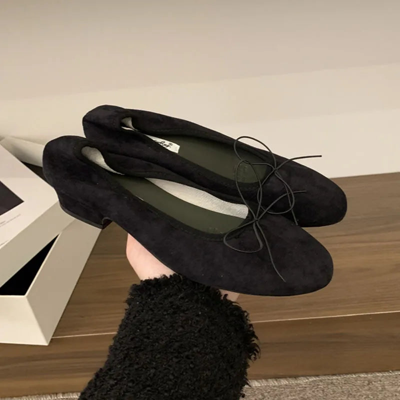 2025 New Female Shallow Women Ballet Flats Dance Shoes With Low Heel Footwear Fashion Round Toe Ladies Flats Slip On Shoes