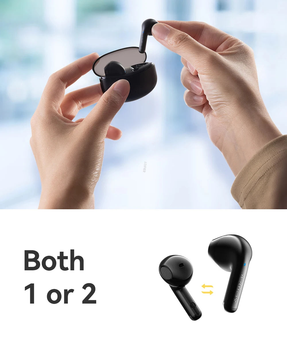 EDIFIER X2 TWS Earbuds Wireless Earphones Bluetooth 5.1 voice assistant 13mm driver touch control up to 28hrs playtime Game Mode