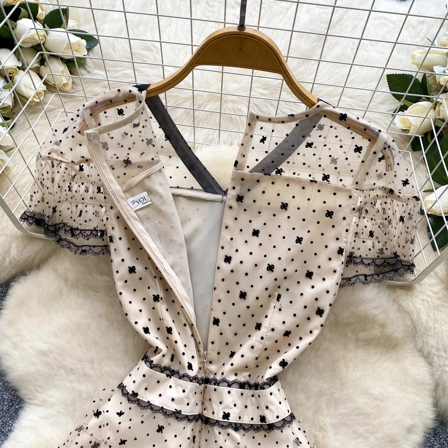 Ele Lace Splice Waist Cinched Me Dr Women's Summer New Sle Celebri Aosphere Super Fairy T Dr Skirt