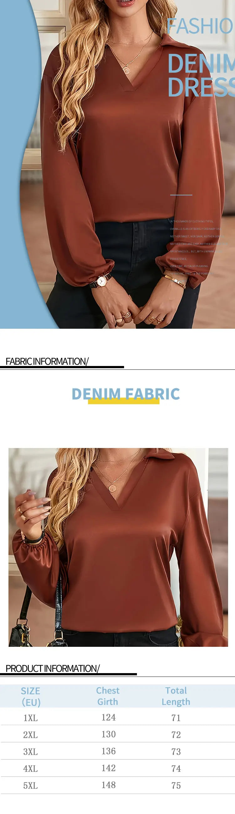 Women Plus Size Woven Spring And Summer Shirt