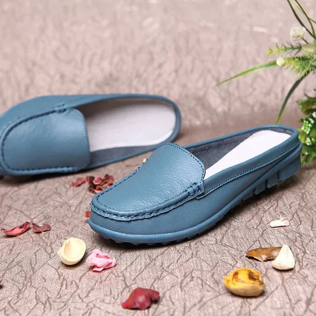 HOVINGE Shoes Casual Genuine Leather Moccasins Ladies Driving Ballet Shoe Woman Loafers Female Flats Mother Footwear