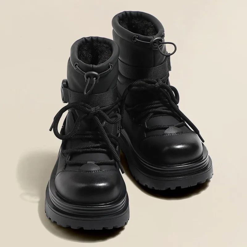 Women's Snow Boots Winter Ankle-length Flat Thick Sole Warm Cotton Shoes Short Plush Women's 2024 Casual Boots Style Flat With