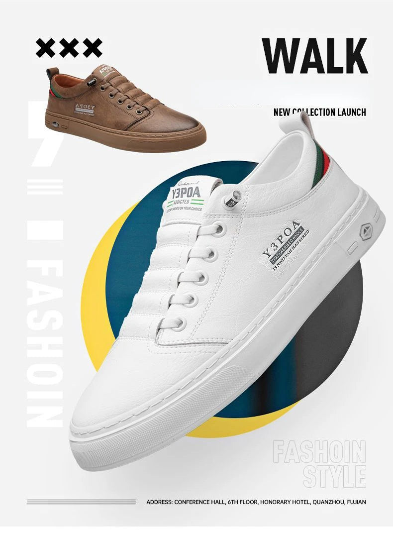 Luxury Men's Casual Shoes 2025 New High Quality Leather Shoes for Men Fashion Comfortable Sports Shoe Outdoor Men's Tennis Shoes