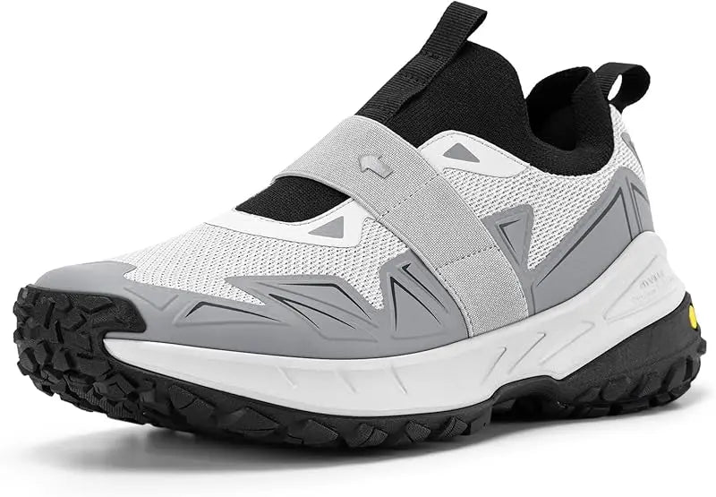 FitVille Men'S Widened Hiking Walking Shoes Slip-On Comfortable Orthopedic With Arch Support Non-Slip Sports Shoes For Travel