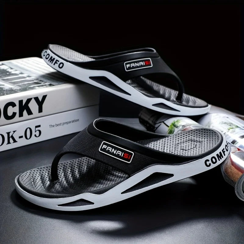 1 Pair  Beach Sandals Shower Shoes Men'S Stylish Lightweight Flip-Flops Comfortable Thong Sandals Camping Casual Attire