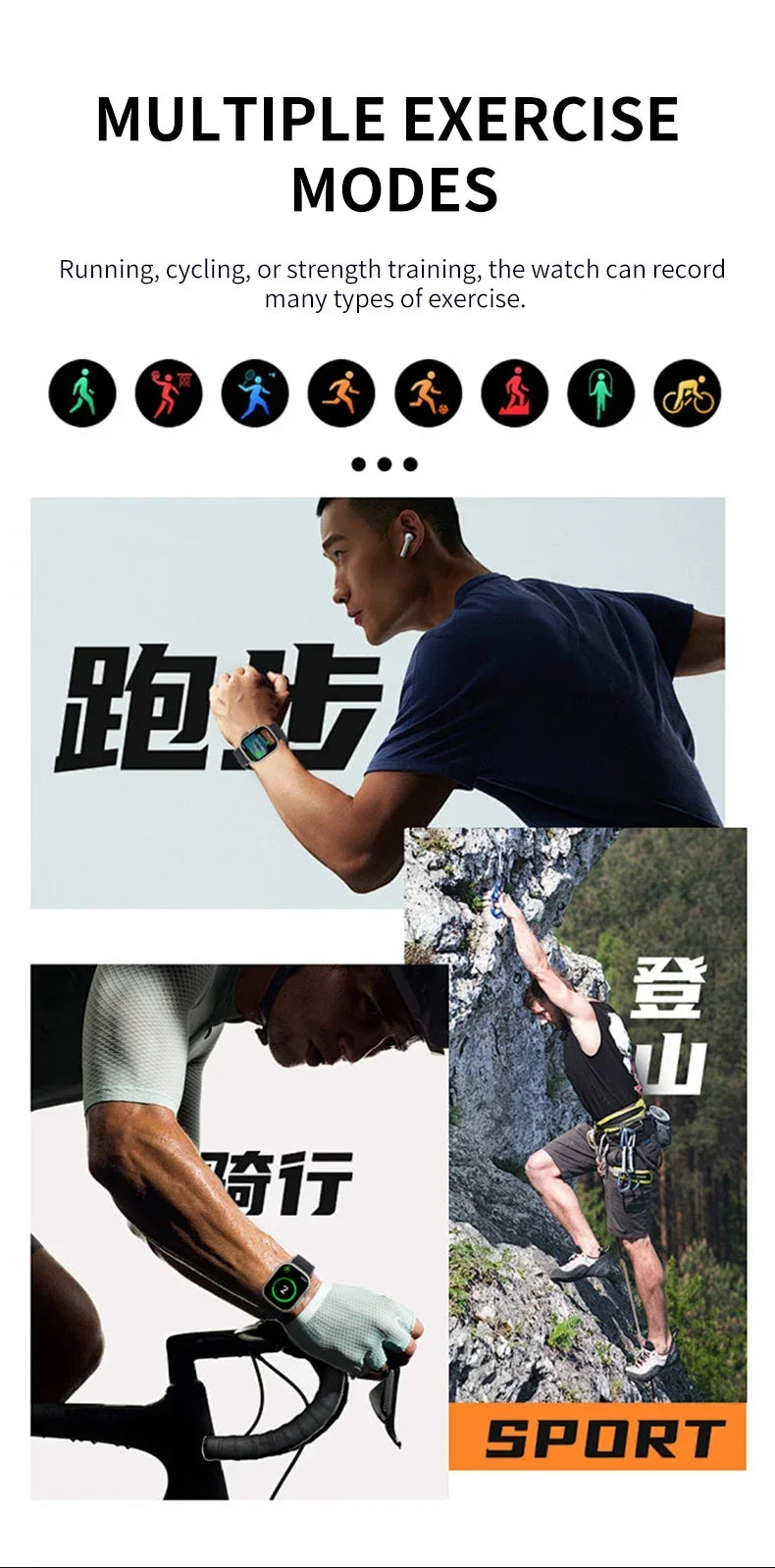 2025 BW9 Smartwatch SIM Card Bluetooth Calling 2.01-inch Screen Telescopic Camera Full Network Coverage Step Counting Recording