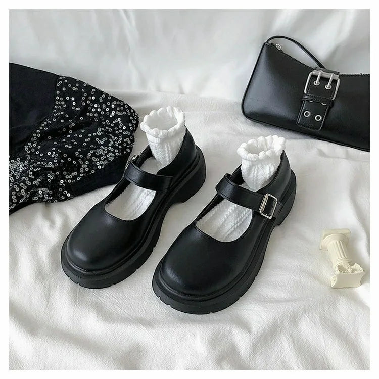 2024 Summer New Women's Shoes Japanese Style JK Flats Cute Student Mary Round Head Flat Shoes With Skirt For Girls