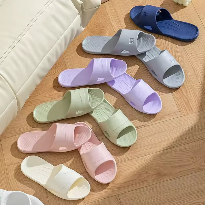 New foldable EVA comfortable slippers lightweight hotel travel slippers bathroom non-slip slippers home indoor flat shoes couple