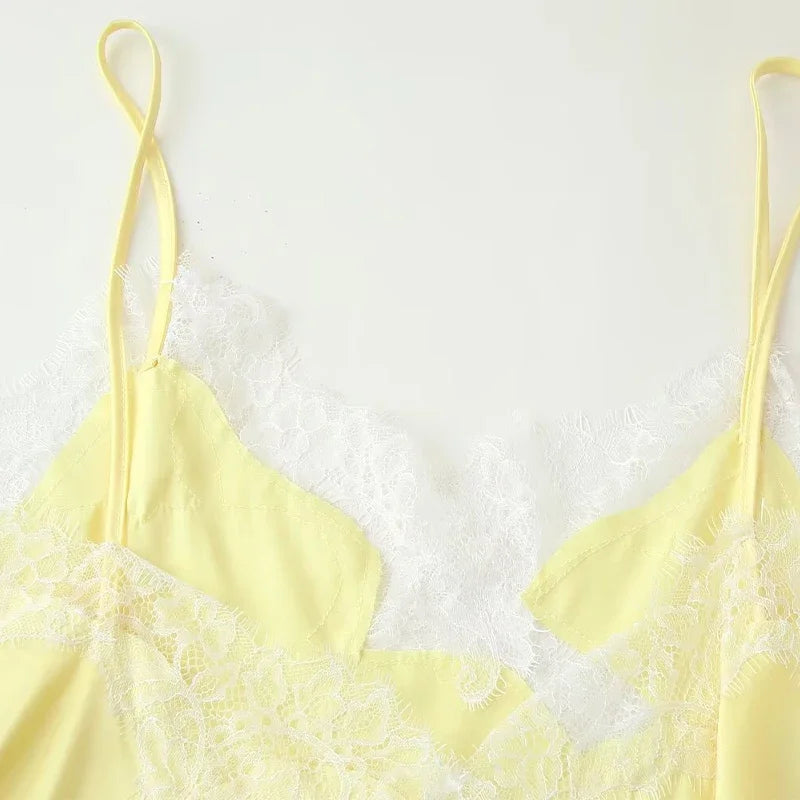 Irregular Yellow Backless Maxi Dress Women's Elegant Half Sleeve Split Slim Fit Pleated Robes 2025 Lady Evening Party Gowns New