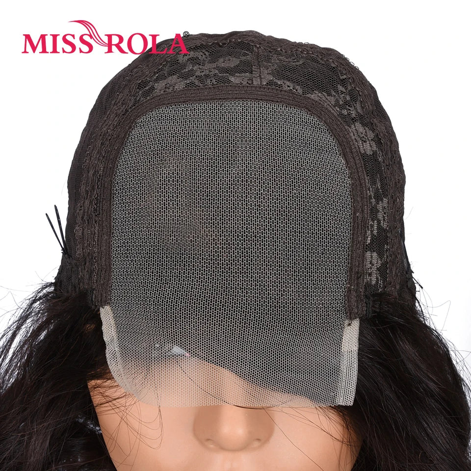 Miss Rola Loose Wave 4X4 Lace Closure Human Hair Wigs 180% Density Pre Plucked Baby Hair Brazilian Remy  Curly Hair Wigs