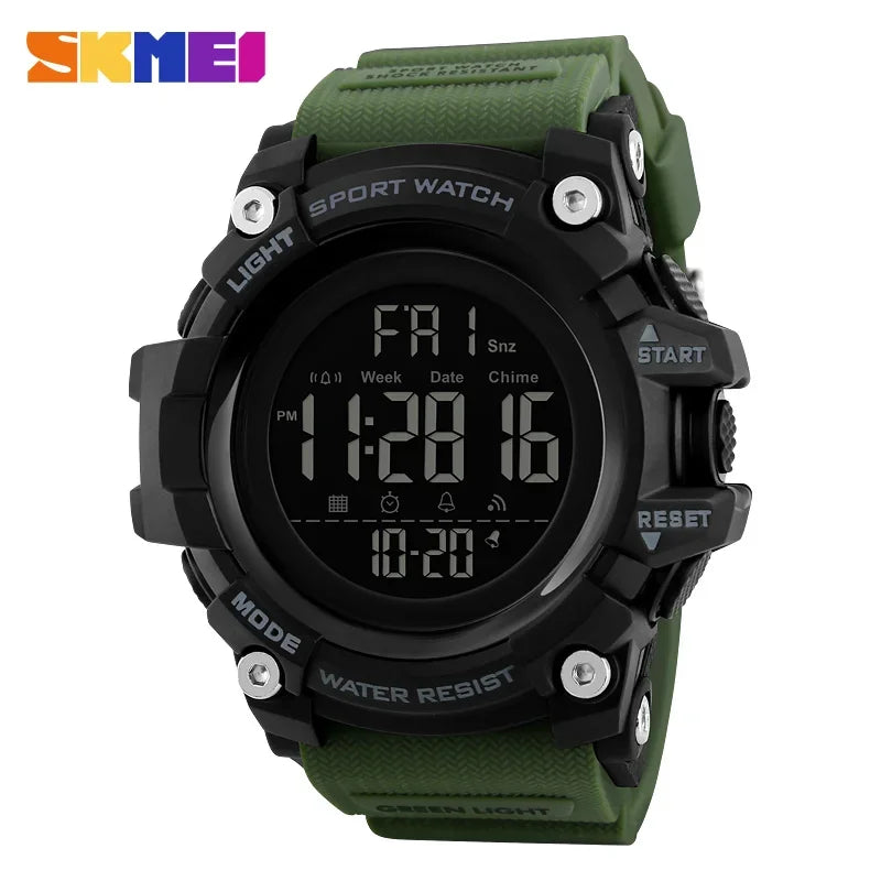SKMEI 1384 Waterproof Sport Electronic Watch for Men Military Digital Mens Wristwatches Shockproof Clock 1358 Reloj Masculino
