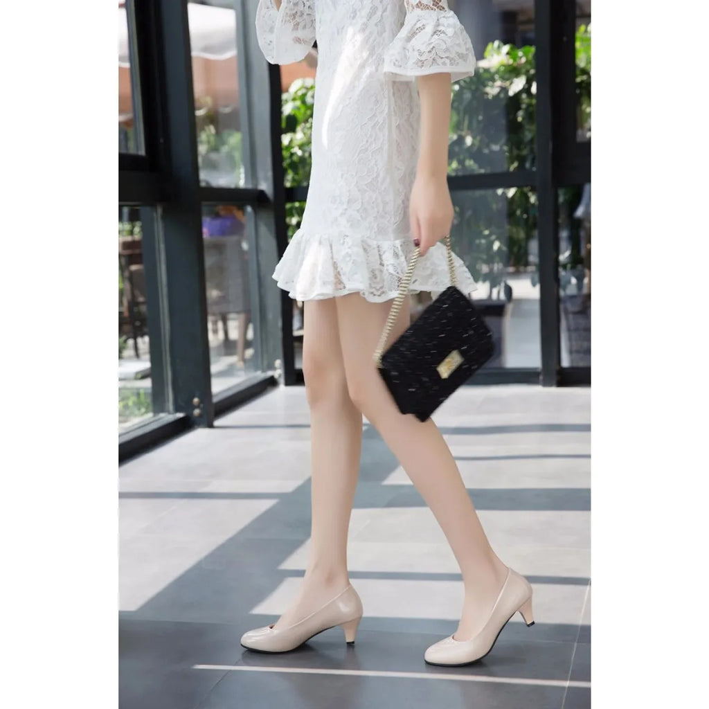 Female Pumps Nude Shallow Mouth Women Shoes Fashion Office Work Wedding Party Shoes Ladies Low Heel Shoes Woman Zapatos De Mujer