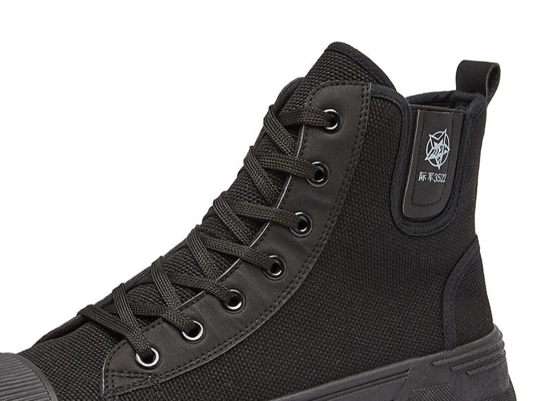 Man Shoes Lace Up Warm Industrial Safety High Cut Boots for Men with Fur Work Winter Footwear Cheap Casual Classic Non Slip Y2k