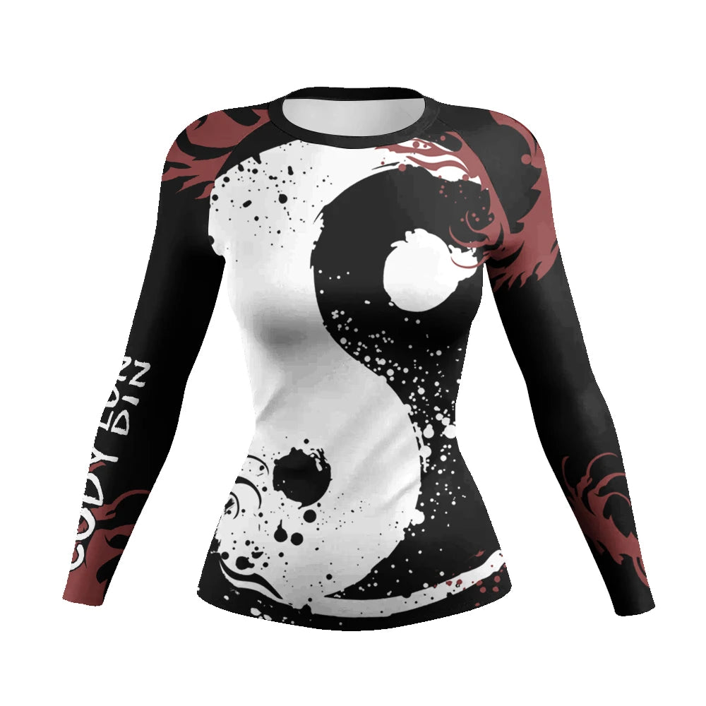 New Arrival Best Price Women's Rash Guard for Gym & MMA Training Surfing Rashguard UPF 50+ Anti-Bacterial Quick Dry Yoga Wear
