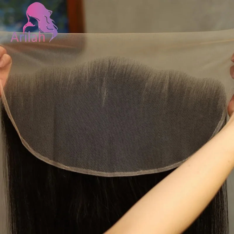 12-22 Inch 13x6 Straight Human Hair Lace Frontal Ear To Ear Deep Large Lace Part Brazilian Virgin Hair Invisible Single Knot