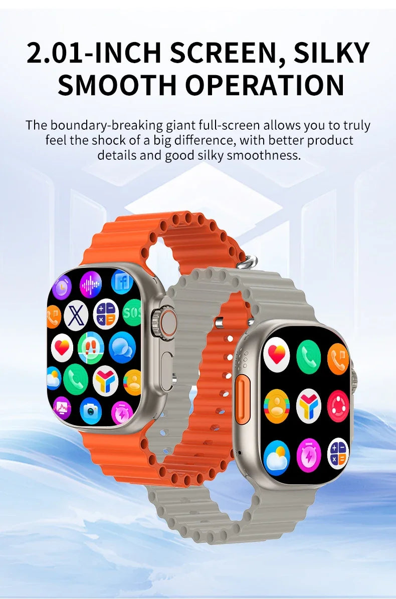 2025 BW9 Smartwatch includes SIM Card Bluetooth Calling  2.01-inch Screen Telescopic Camera Full Network Coverage Step Counting