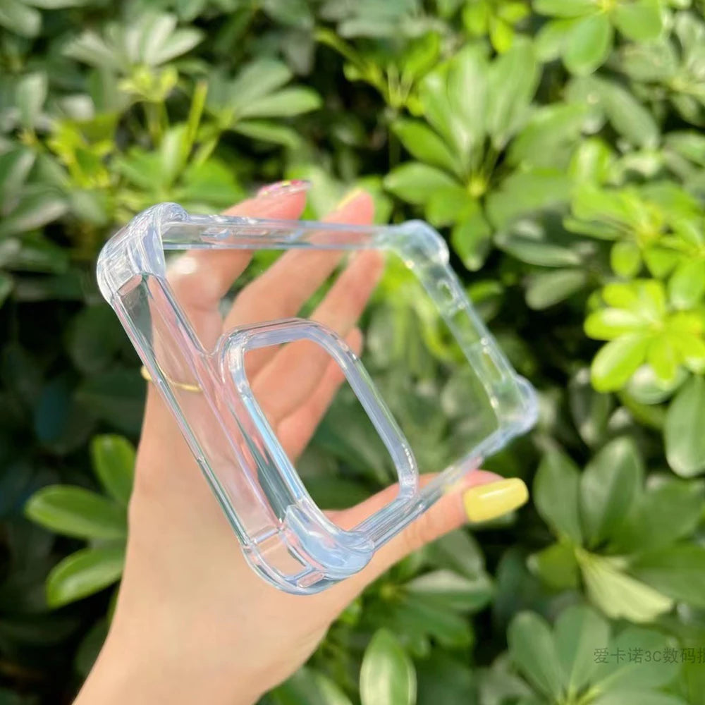 Transparent thicken corner shockproof phone case for iPhone 16 15 14 13 12 11 Pro Max full cover protection armor hard cover