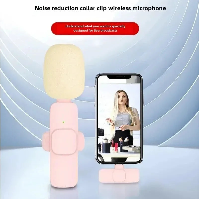 Lavalier Microphone Audio Video Recording Mini Replaceable Windproof Fleece Microphone for vlog YouTube Shooting Wireless Mic