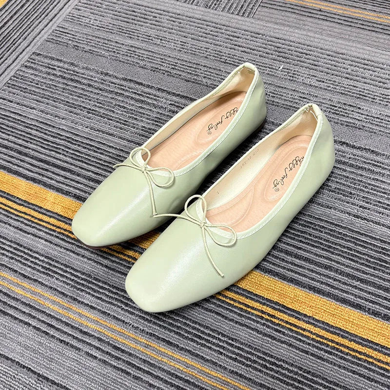Luxury Butterfly-Knot Footwear Flats With Shoes For Women Female Soft Fashion Shallow Ladies Ballet Flats Slip On Shoes
