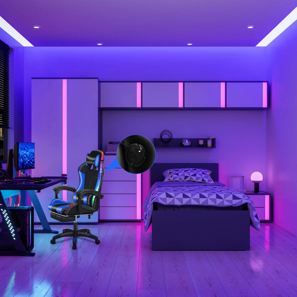 Ergonomic Massage Computer Chair with Height Adjustable, Video Game Chair High Back with Lumbar Support