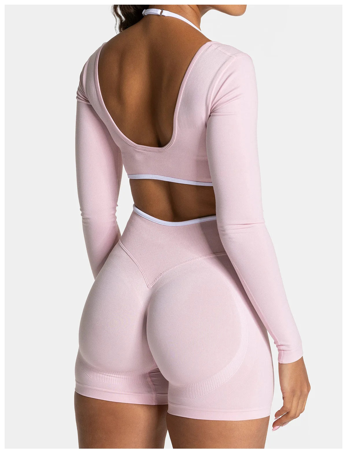 Seamless Fake Two-piece Long Sleeved Yoga Top  Women's Running and Fitness Sports Top Suit Top