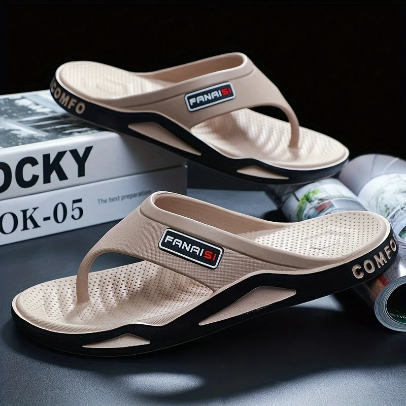 1 Pair  Beach Sandals Shower Shoes Men'S Stylish Lightweight Flip-Flops Comfortable Thong Sandals Camping Casual Attire