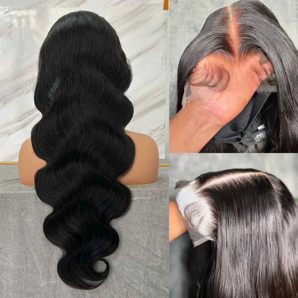 30 40 Inch Body Wave 13x4 Hd Transparent Lace Frontal Wigs Human Hair 13x6 Hd 200 Density Lace Pre Plucked Front Wigs For Women