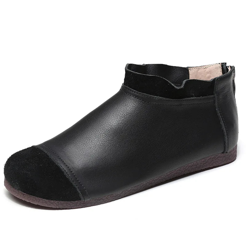 Careaymade-Genuine leather big size women's shoes,pure handmade Winter plush soft thick warm cotton boots women antiskid shoes