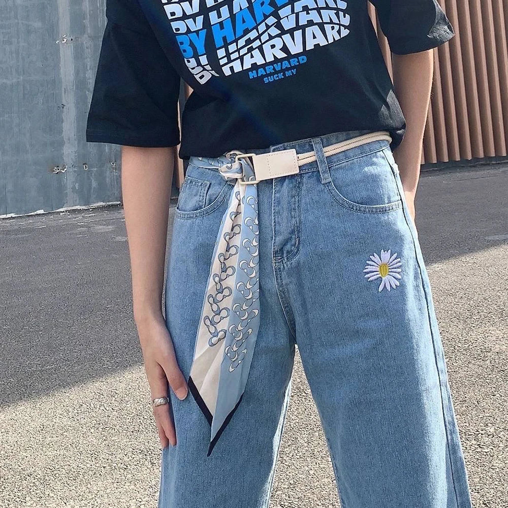 Korean Version of The Autumn Plain Color New Women's Ribbon Hair Ribbon Streamer Tied bag Long belt silk scarf Small Scarf Scarf