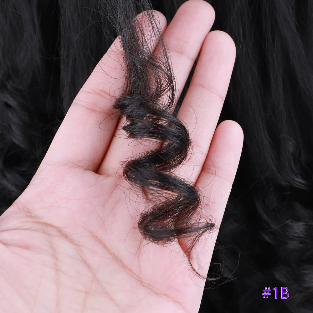 Synthetic Long Curly End Ponytail Extension Synthetic Draw-string Ponytail Clip-In Hair Extension For Women Natural Looking