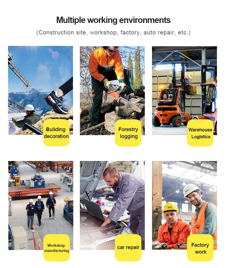 2025 New Work Safety Boots waterproof leather boots Men shoes Non-slip Indestructible shoes Protection boots Work shoes quality