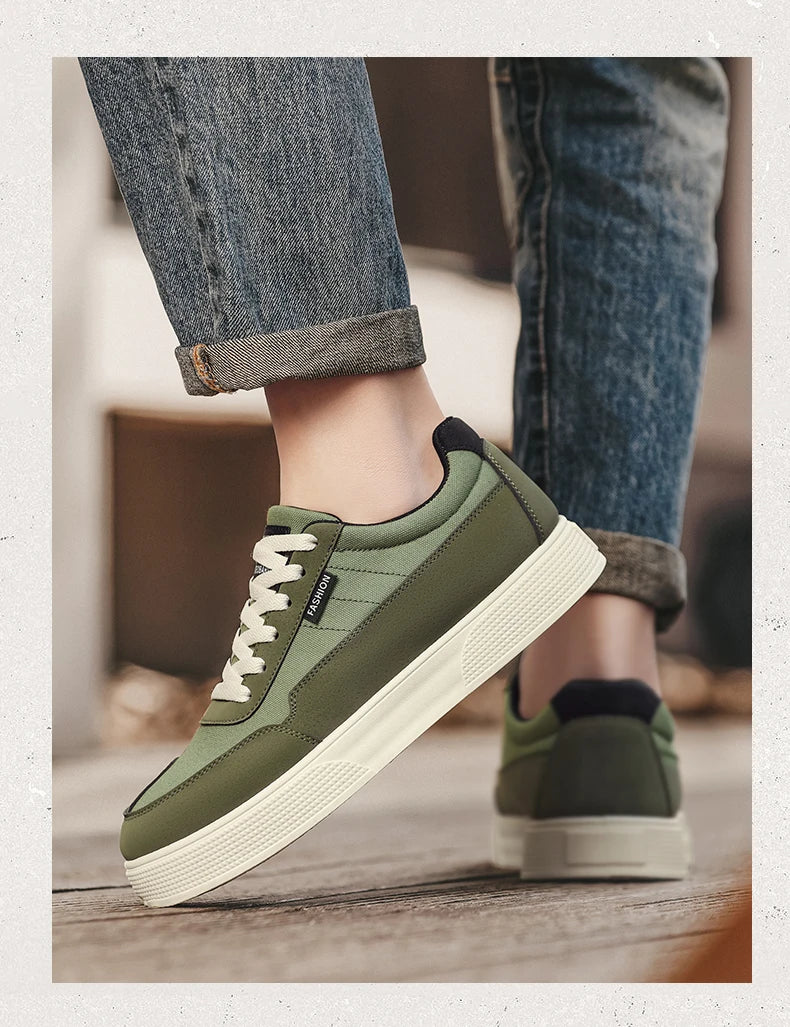 Men's plus size casual shoes summer new soft-sole non-slip outdoor thick-sole walking shoes fashion sports board shoes flat shoe