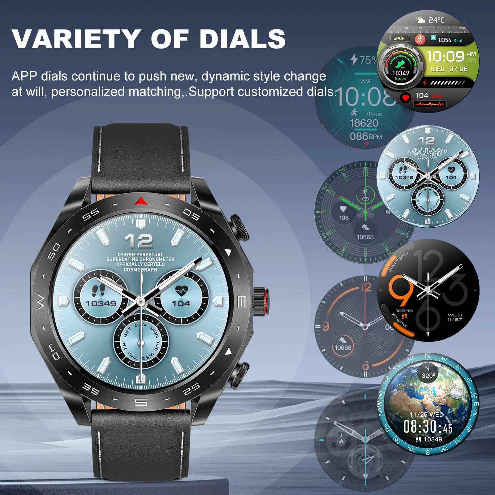 2024 New Smart Watch TWS 2-in-1 Bluetooth Earphones AI Voice SIRI Wake Up Motion Trajectory Tracker Men's and Women's Smartwatch