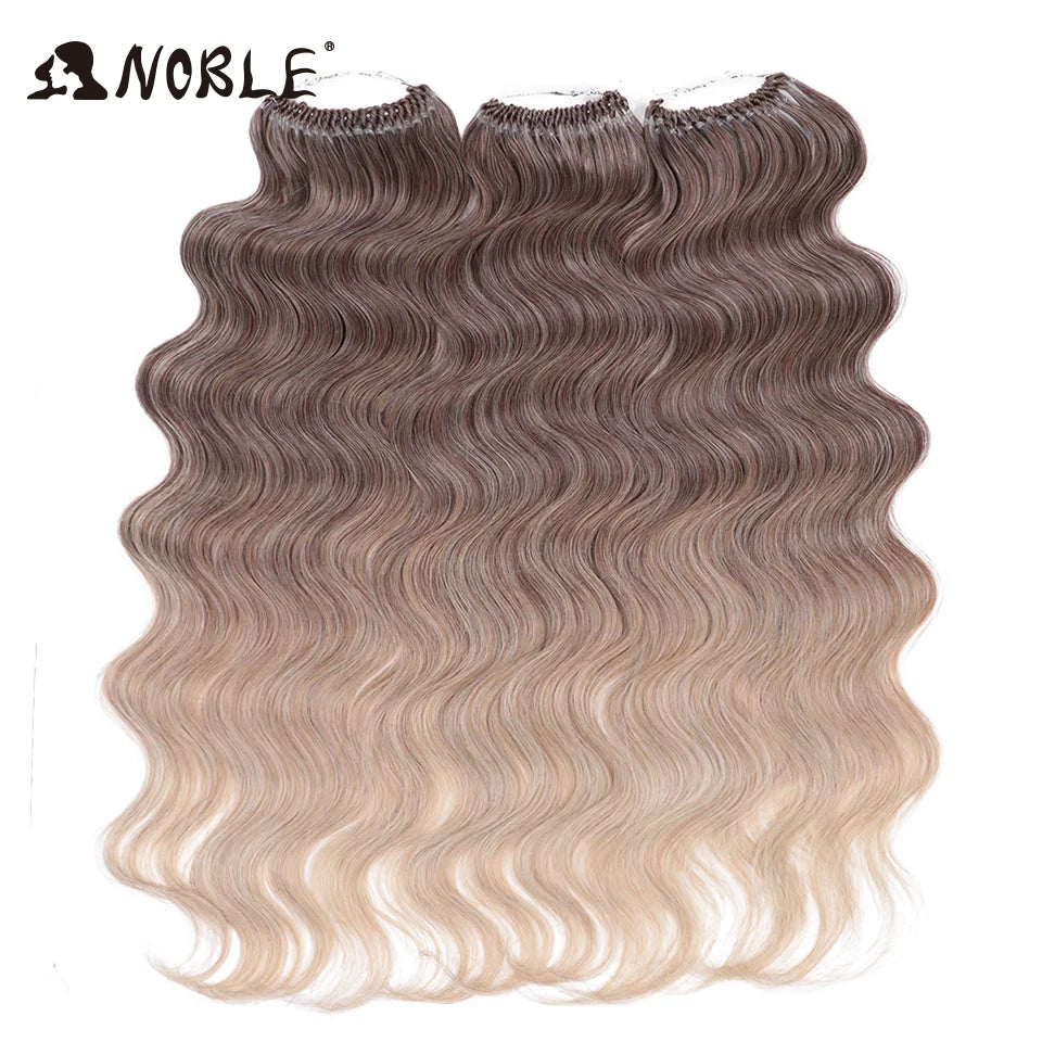 Noble 18 Hair Body Wave Crochet Hair Extension Ponytail Extensions 24" Fake Hair Goddess Braids Crochet Braids Hair Extensions