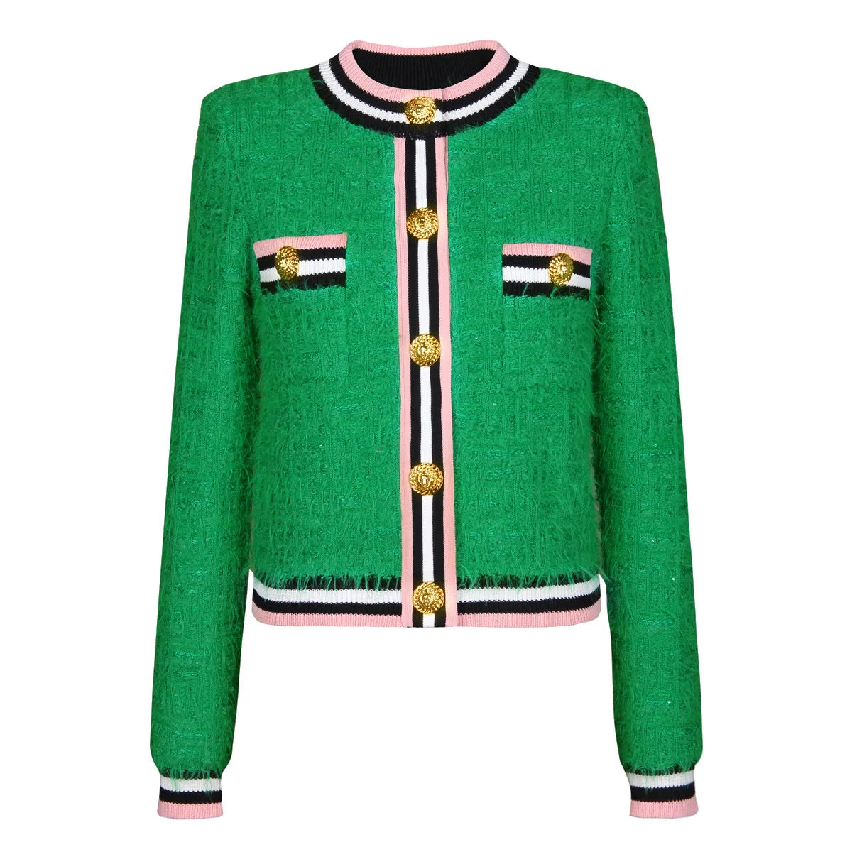 ZJYT Autumn Designer Single Breasted Cardigan Sweaters for Women Knitting Tops Short Sleeve Knitwears Jersey Mujer Blue 2024 New