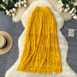 Sexy One-oulder Banded Waist Gown Set with Pleated Skirt Two-Piece Ensemble Courtly Sle Versatile Top f-length A-Line ...