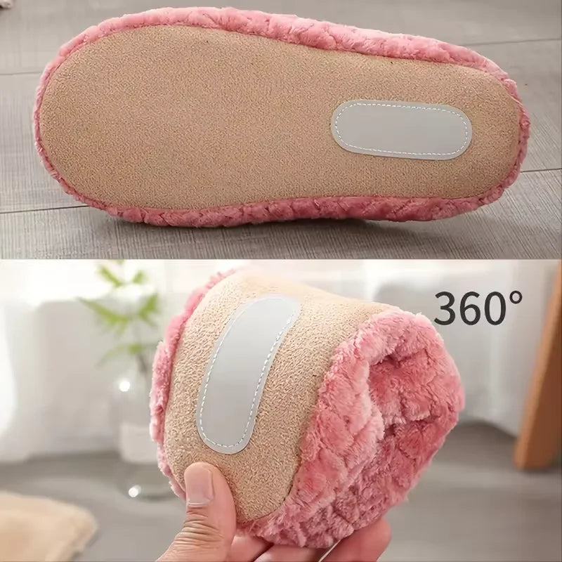 Unisex Fluffy Home Slippers Soft Lightweight Anti Slip Comfortable Indoor Slides for Autumn Winter