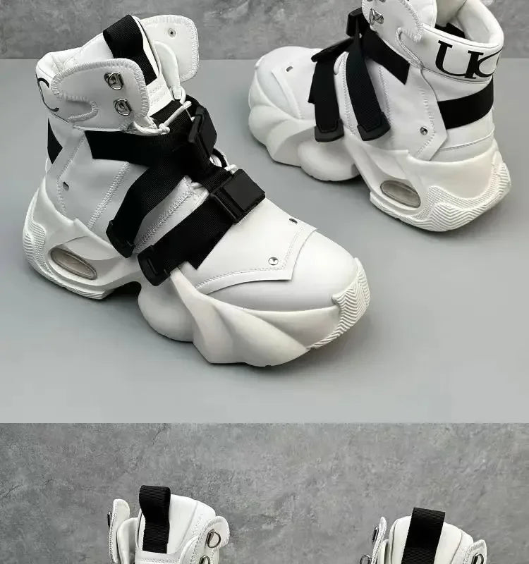 High Quality Men Walking Shoes Women's Platform Shoes Designer Thick Sole Breathable Casual Men Sneakers High-top Dad Shoes