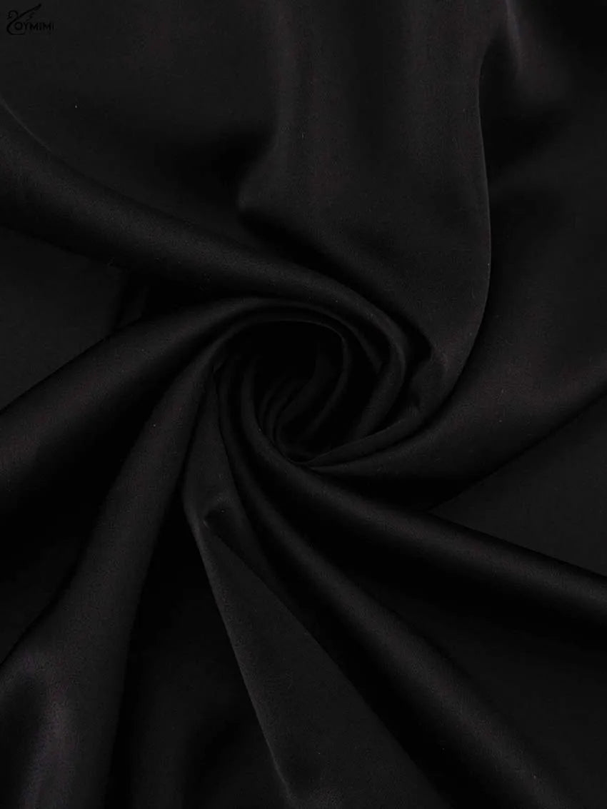 Oymimi Elegant Black O-Neck Womens Dresses Fashion Long Sleeve Patchwork Slim Dresses Casual New Straight Ankle-Length Dress