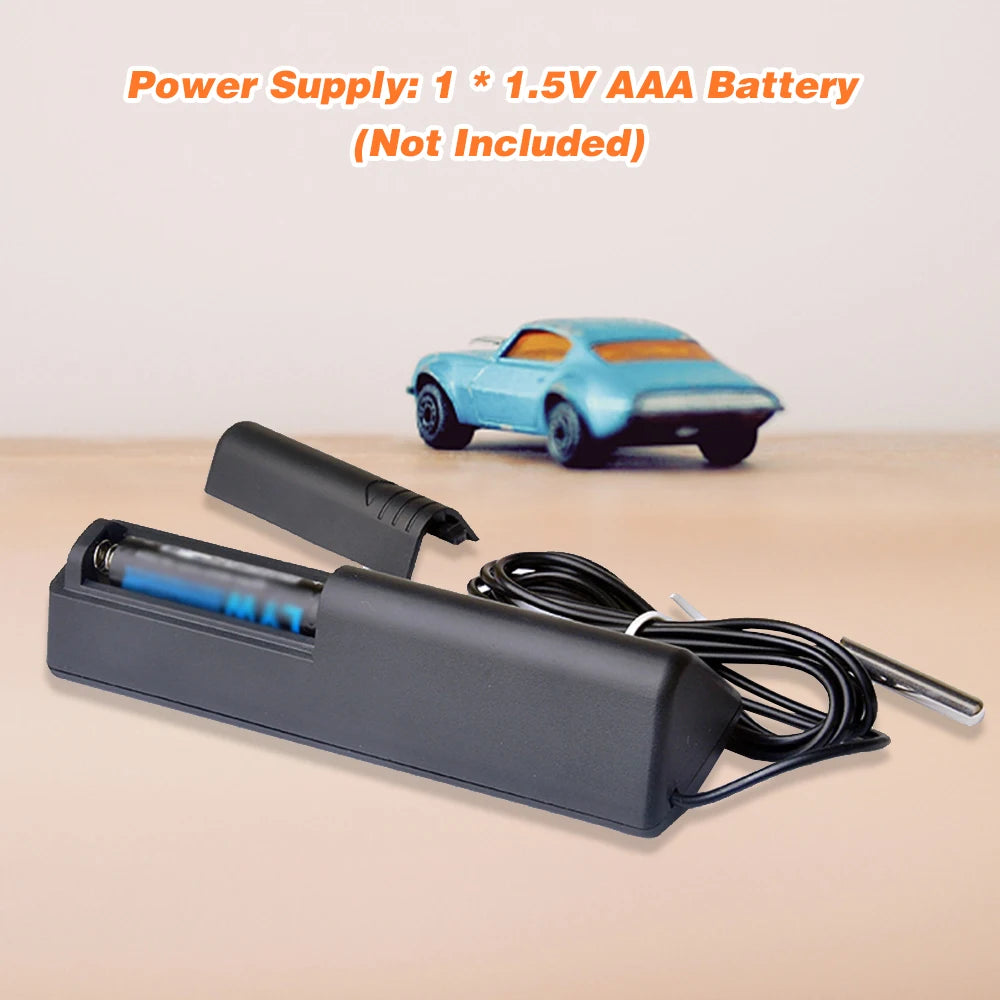 Mini Thermometer Electronic Digital Thermometer Indoor Outdoor Multi-Function Thermometer Time Temperature Display with Probe