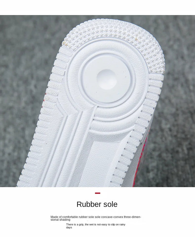 Aj1 Men's Air Force One Men's Shoes Video Game Pixel White Laser Joint Low-Top Sneakers Casual White Shoes