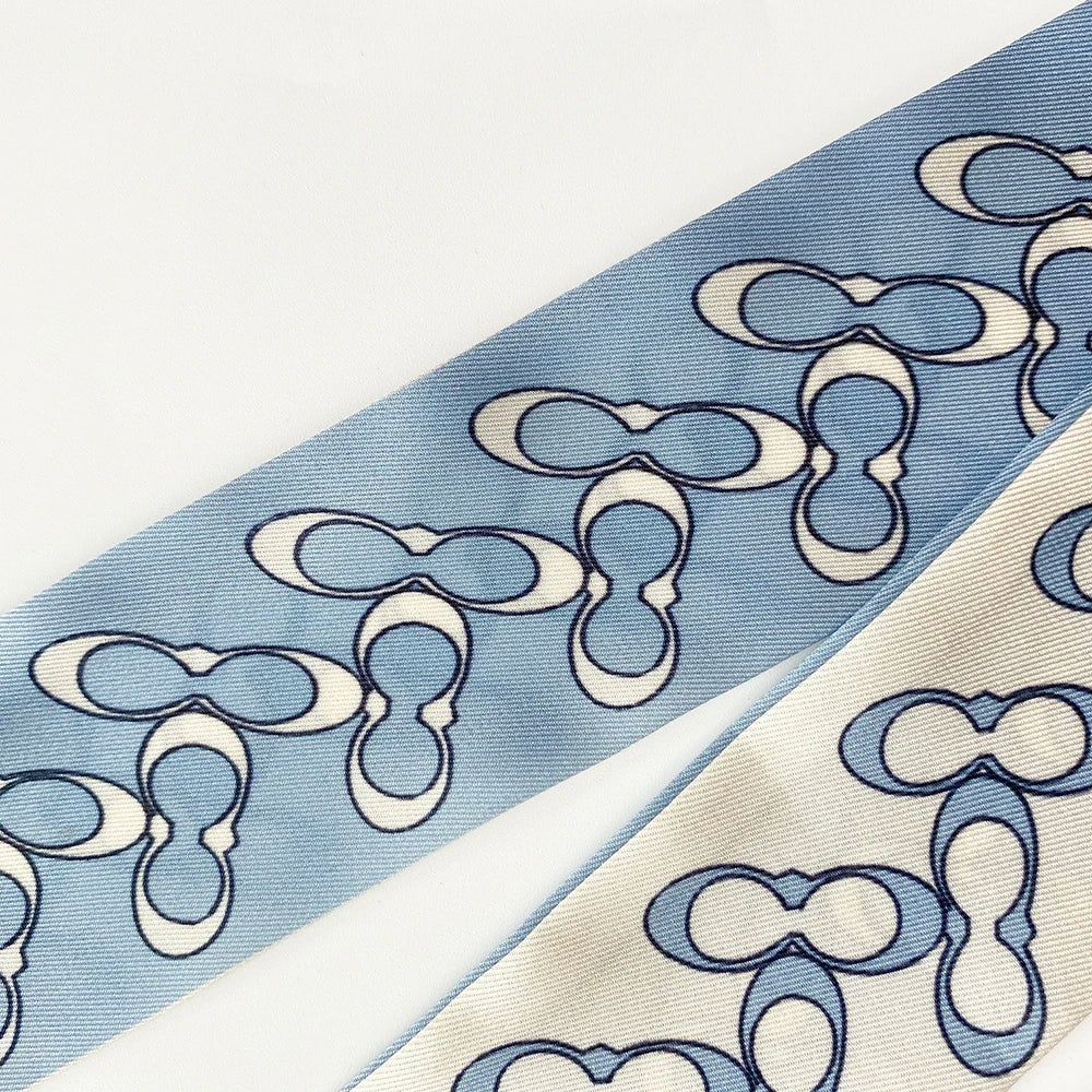 Korean Version of The Autumn Plain Color New Women's Ribbon Hair Ribbon Streamer Tied bag Long belt silk scarf Small Scarf Scarf