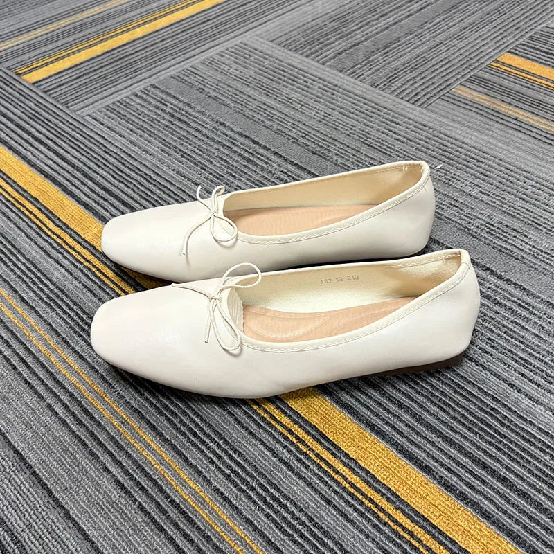 Luxury Butterfly-Knot Footwear Flats With Shoes For Women Female Soft Fashion Shallow Ladies Ballet Flats Slip On Shoes