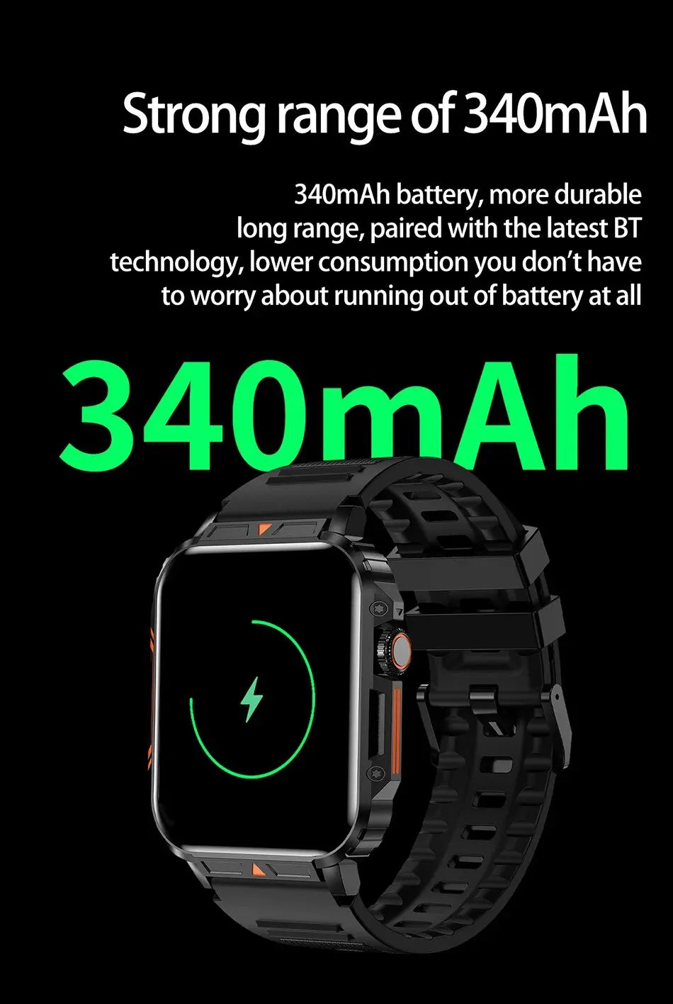 2024 Smartwatch 1.95 Inch Screen Health Monitoring Watches IP68 Waterproof Sport Fitness Smart Watch For Men Women Reloj Hombre